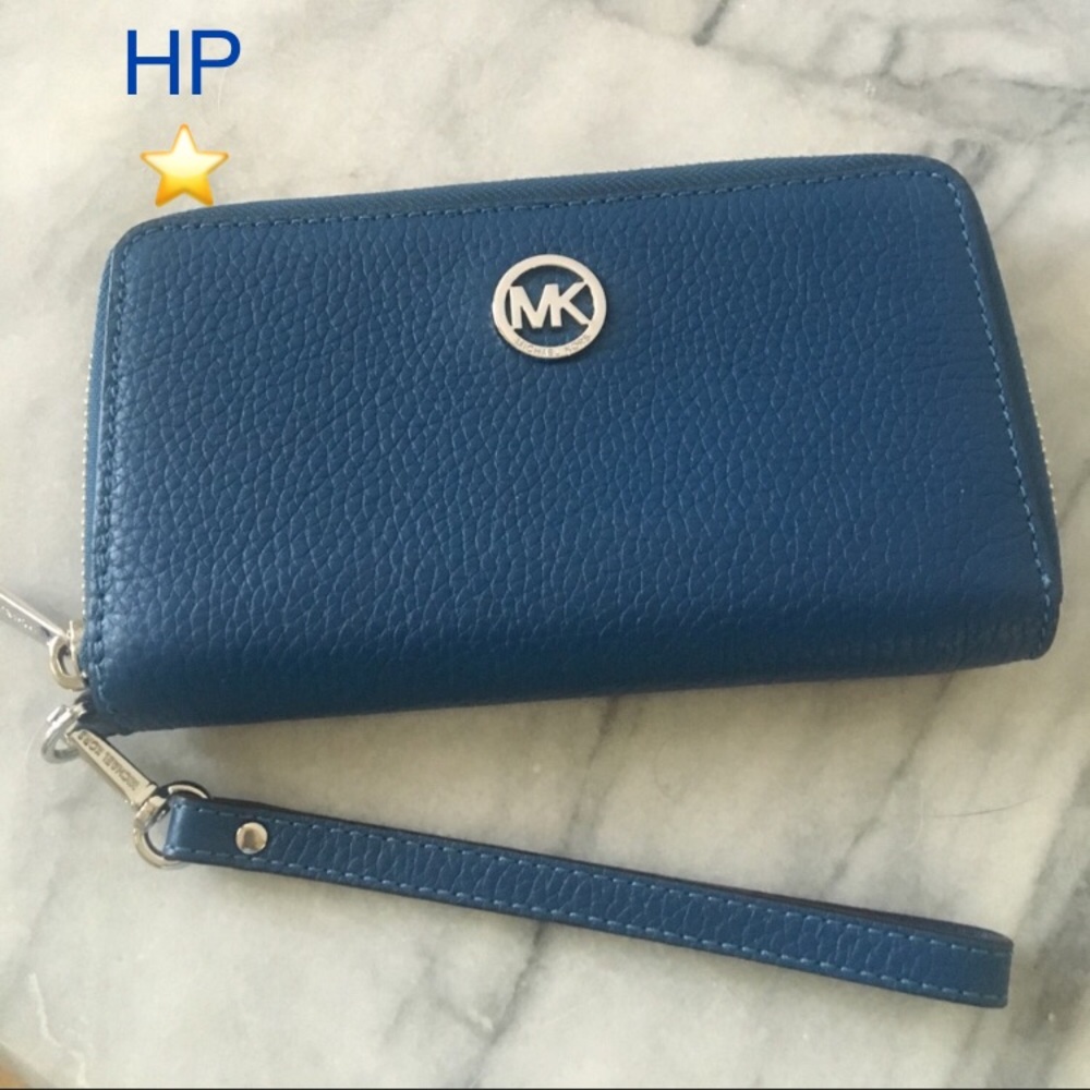 ✂️ Nw0T 💯 % AuThEnTic ReAl LeaTher MiChAel K0rs wAllEt - Picture 1 of 8